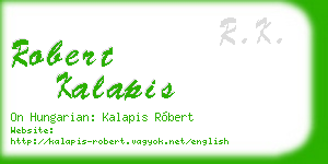 robert kalapis business card